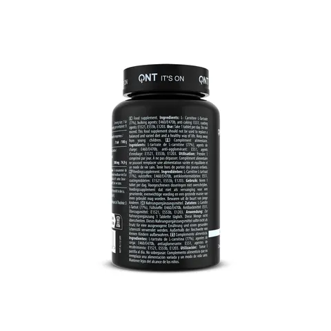 Complément alimentaire 90 tablettes QNT Maxi L-Carnitine – Noir – image 1