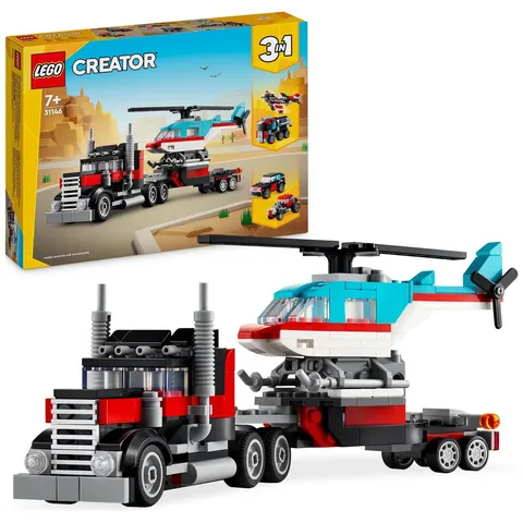 LEGO 31146 - LEGO® Creator - Low loader with helicopter – image 1
