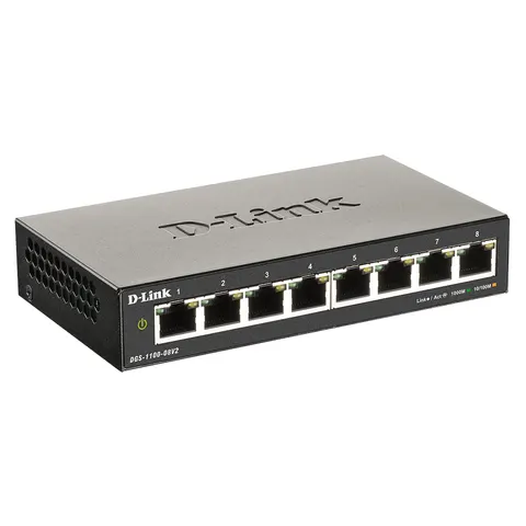 D-LINK DGS1108V2 - Switch, 8 puertos, Gigabit Ethernet – imagen 1