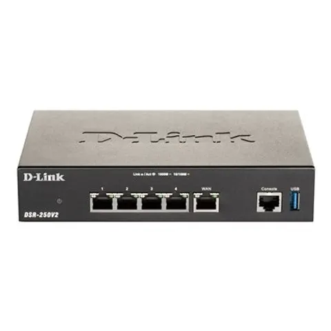 D-Link DSR-250V2 router wireless Gigabit Ethernet Nero (DSR-250V2/E) – immagine 1