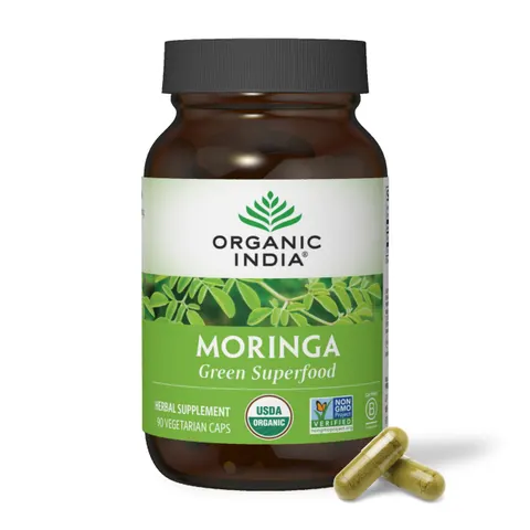 Organic India, Moringa, 90 Vegetarian Caps – image 1