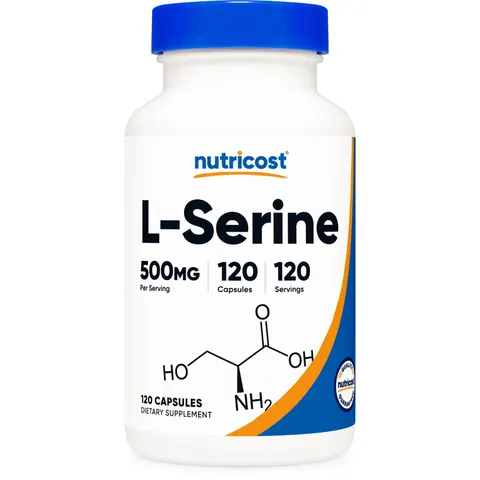 Nutricost, L-Serine, 500 mg, 120 Capsules – image 1