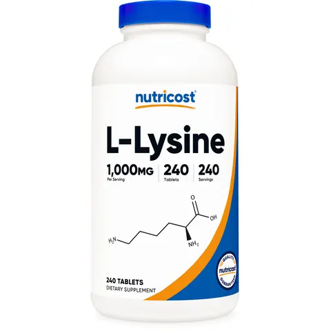Nutricost, L-Lysine, 1,000 mg , 240 Tablets – image 1