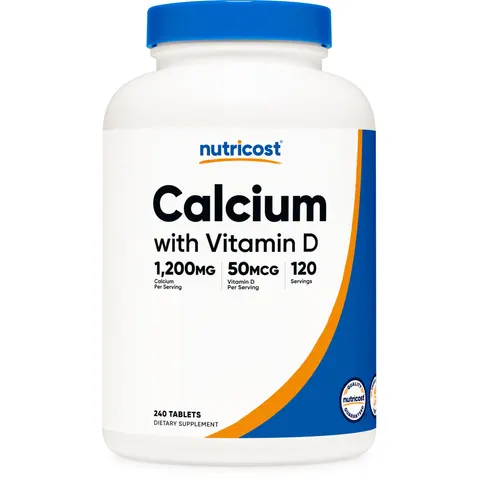 Nutricost, Calcium with Vitamin D, 240 Tablets – image 1