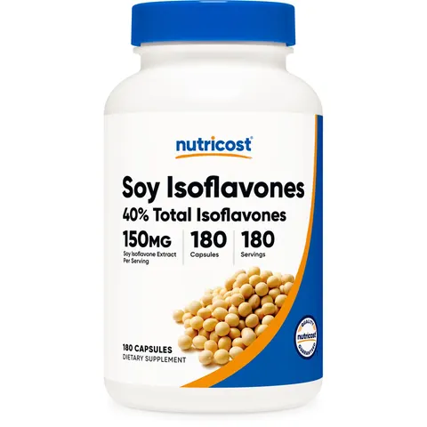 Nutricost, Soy Isoflavones, 150 mg, 180 Capsules – image 1