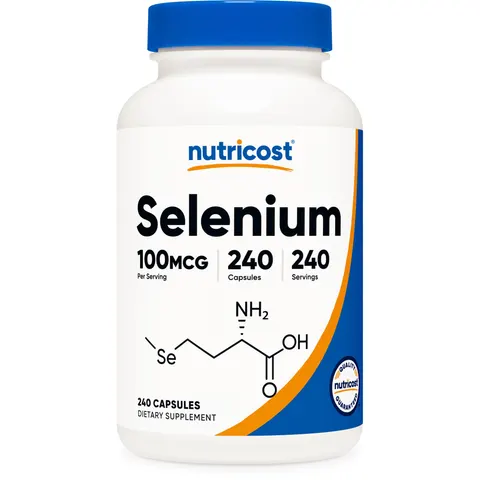 Nutricost, Selenium, 100 mcg, 240 Capsules – image 1