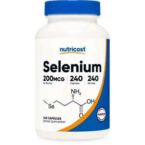 Nutricost, Selenium, 200 mcg, 240 Capsules – image 1