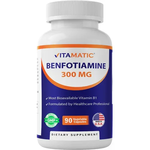 Vitamatic, Benfotiamine, 300 mg, 90 Vegetable Capsules – image 1