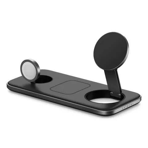 Satechi Qi2 Trio Wireless Charging Pad – Schwarz – Bild 1