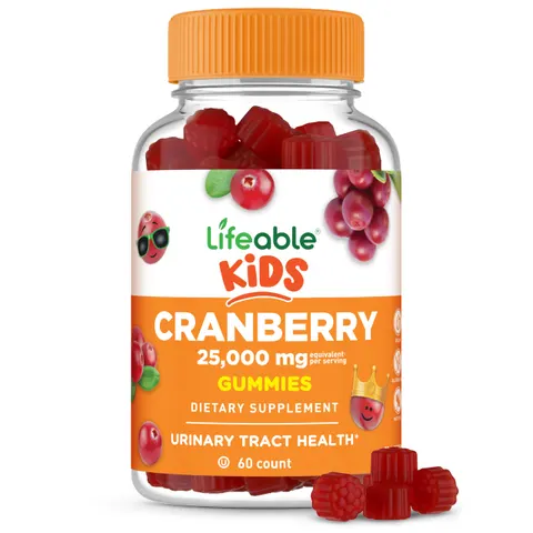 Lifeable, Kids, Cranberry Gummies, 60 Gummies – image 1