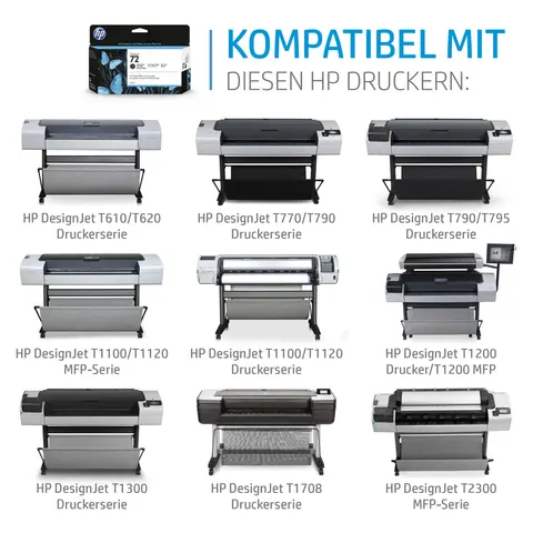 HP 72 Mattschwarz Tintenpatrone 130ml – Bild 1