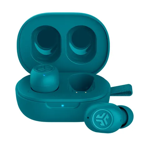 Jlab JBuds Mini True Wireless Earbuds- Aqua Bluetooth In-Ear-Kopfhörer, Integriertes Mikrofon – Blau – Bild 1