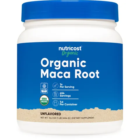 Nutricost, Organic Maca Root, Unflavored, 1 lb (454 g) – image 1