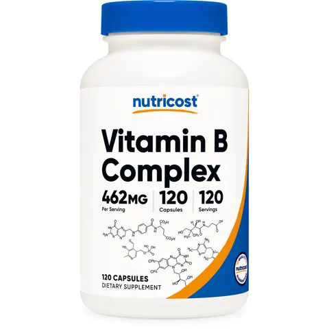 Nutricost, Vitamin B Complex, 462 mg, 120 Capsules – image 1