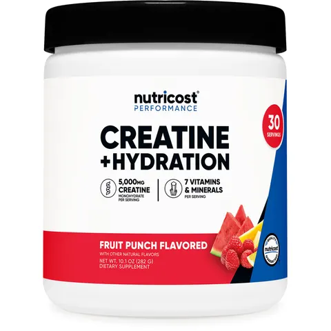 Nutricost, Performance, Creatine + Hydration, Fruit Punch, 10.1 oz (282 g) – image 1
