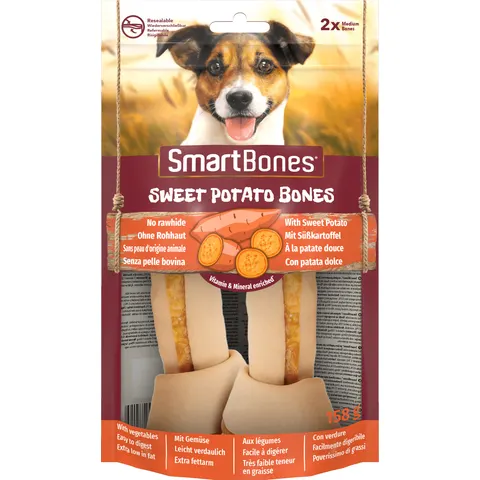 Smartbones sweet potato mini bones x 8 (pack of 7) – image 1