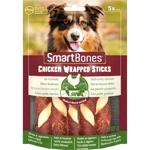 Smartbones Chicken Wrapped Mini Sticks x 9 (Pack of 8) – image 1