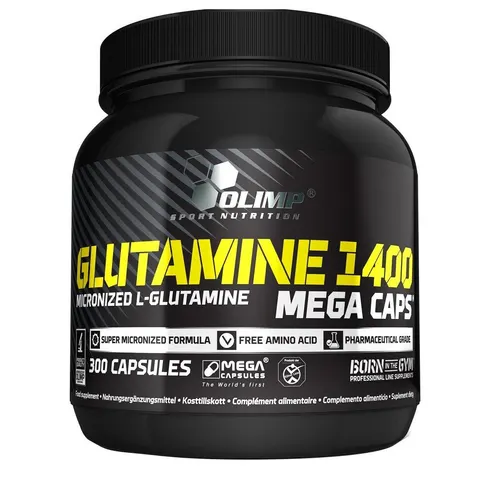 Glutamine Mega Caps 1400 (300 Kapseln) – Bild 1