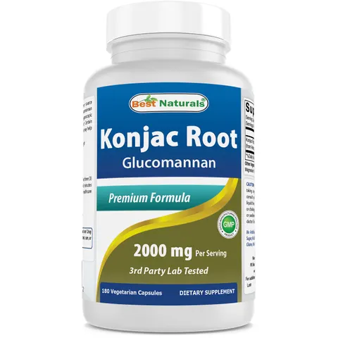 Best Naturals Konjac Root 2000mg, 180 Count – image 1