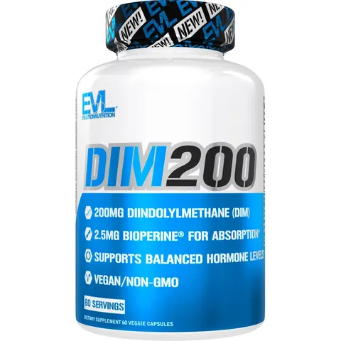 EVLution Nutrition, DIM 200, 200 mg, 60 Veggie Capsules – image 1