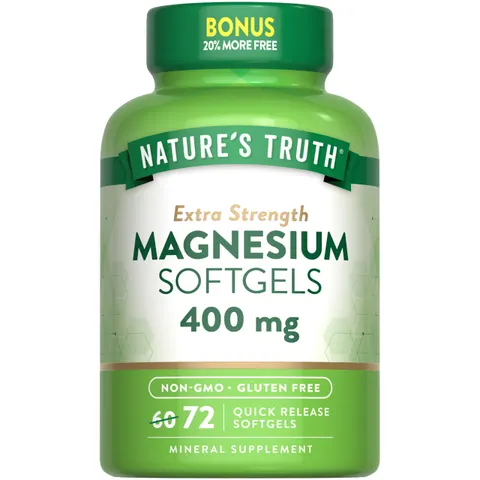 Nature's Truth, Extra Strength Magnesium, 400 mg, 72 Quick Release Softgels – image 1