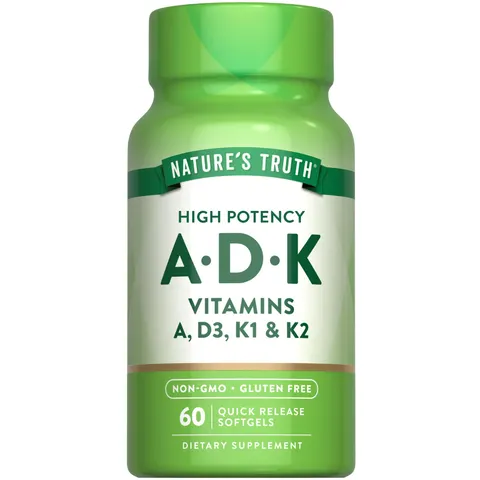Nature's Truth, High Potency A, D, K, 60 Quick Release Softgels – image 1
