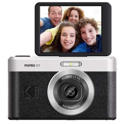Kodak C1 compact camera - kantelbaar scherm - zwart – afbeelding 1