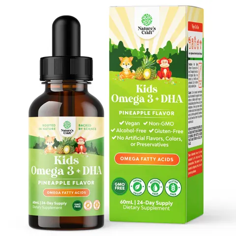 Kids Omega 3 + DHA, Pineapple – image 1