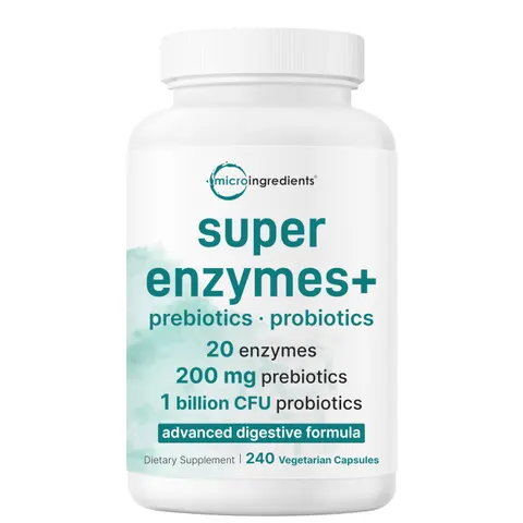 Micro Ingredients, Super Enzymes+, 240 Vegetarian Capsules – image 1