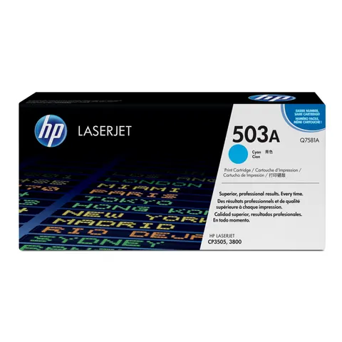 HP Q7581A toner cian 503A – imagen 1