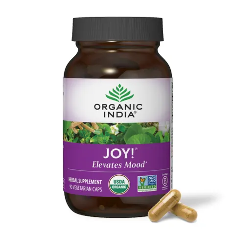 Organic India, Joy Elevates Mood, 90 Vegetarian Caps – image 1