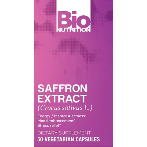Bio Nutrition, Saffron Extract, 50 Vegetarian Capsules – image 1
