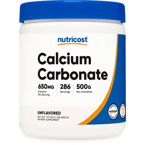 Nutricost, Calcium Carbonate, Unflavoured, 500g – image 1