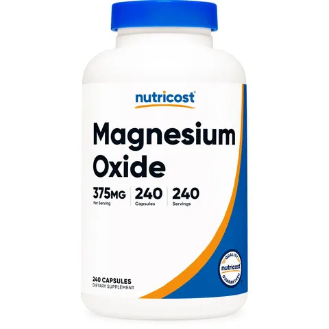 Nutricost, Magnesium Oxide, 375 mg, 240 Capsules – image 1