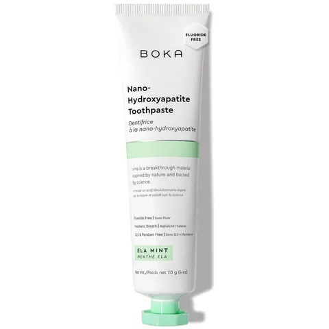 Fluoride Free Toothpaste - Nano Hydroxyapatite, Remineralizing, Sensitive Teeth, Whitening - Dentist Recommended for Adult & Kids Oral Care- Ela Mint – image 1