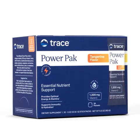 Trace Minerals Power Pak Multivitamin & Multimineral Packets – Tangerine, 30 Packets – image 1