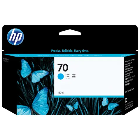 HP 70 Tinte cyan 130 ml Vivera – Bild 1