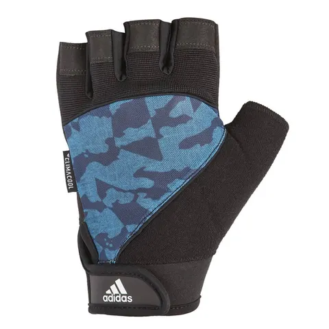 Adidas Half Finger Performance Gloves - S – Blue Camo – image 1