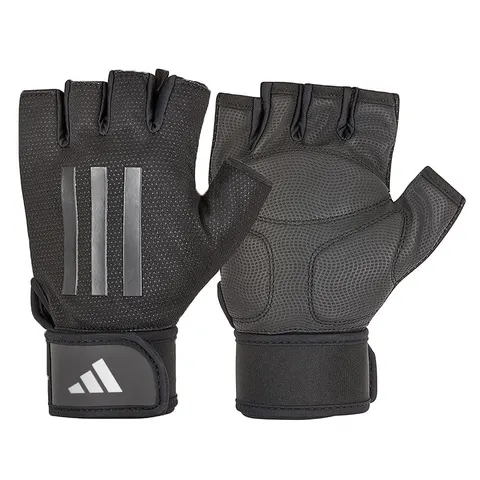 Adidas Half Finger Weight Lifting Gloves - S – Grey – image 1