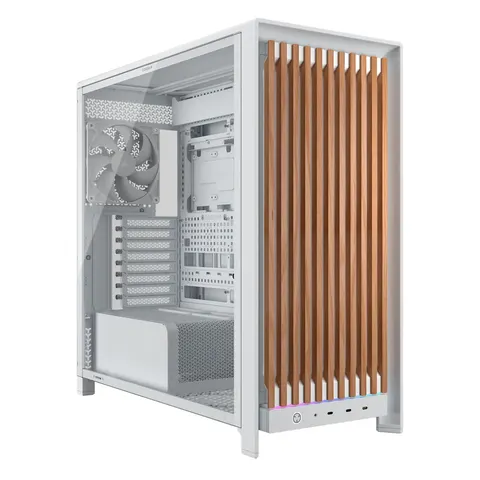 Corsair FRAME 5000D Wood RS Performance - PC-behuizing - Mid-Tower - Wit – afbeelding 1