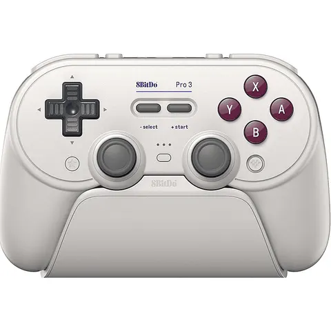 8BitDo Pro 3 Bluetooth Controller - Draadloze Gamepad - Nintendo Switch / Switch 2 / PC / Mac / Android / iOS - Bluetooth & 2.4 GHz & USB - Zilver – afbeelding 1