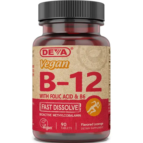 Deva, Vegan B12 with Folic Acid & B6, 90 Tablets – image 1