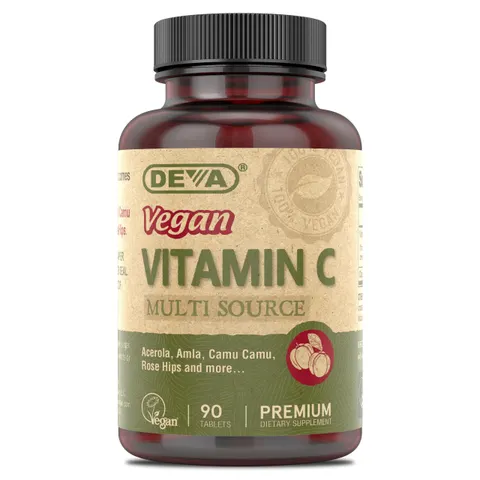 Deva, Vegan Vitamin C, Multi Source, 90 Tablets – image 1