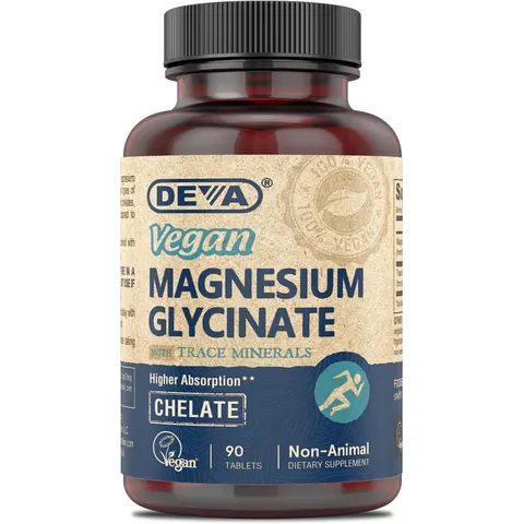 DEVA Vegan Magnesium Glycinate 300mg | Trace Minerals | 90 Tablets – image 1
