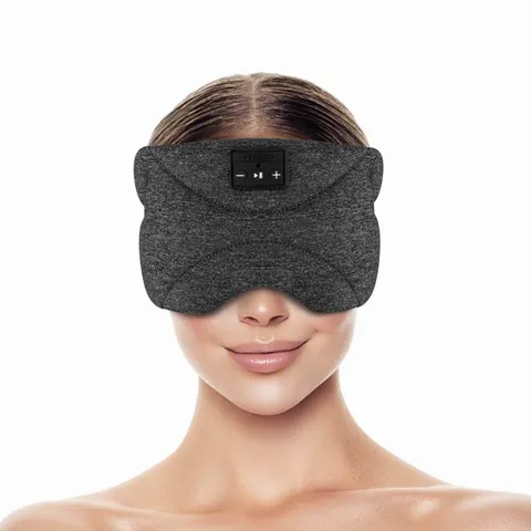 INF Bluetooth-Schlafmaske Schlafkopfhörer Schwarz – Bild 1