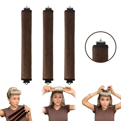 Haarrollers om haar te krullen zonder hitte Brown – afbeelding 1