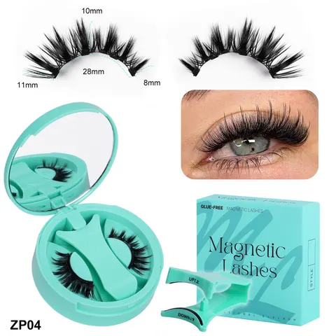INF Magnetische Wimpern Set - Mintgrüne Integrierte Box model 1 – Bild 1
