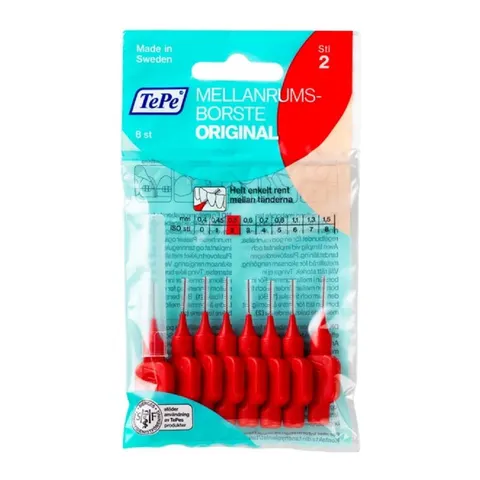 Interdental Brush Normal (0.5 mm red 8 pcs) - interdental toothbrushes – afbeelding 1