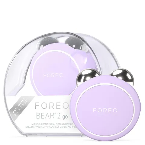 FOREO BEAR™ 2 go compact microcurrent apparaat met 6 intensiteiten en 2 microcurrent patronen, Lavender – afbeelding 1