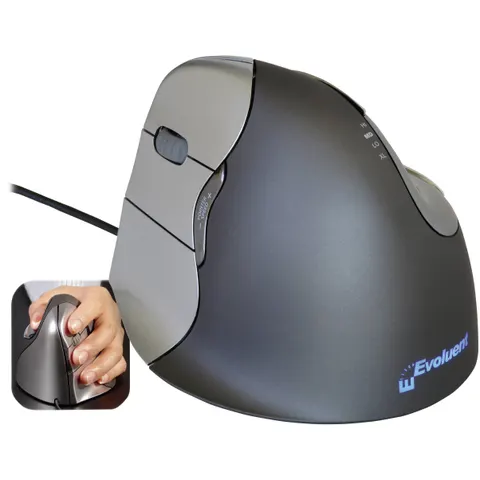 Evoluent Maus VerticalMouse 4 Links grey USB retail – Bild 1